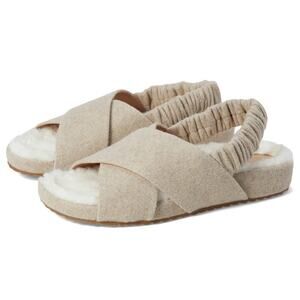 Cole Haan Mojave Crisscross Sandal (Unisex, Oatmeal Wool, 7.5, Medium/B)